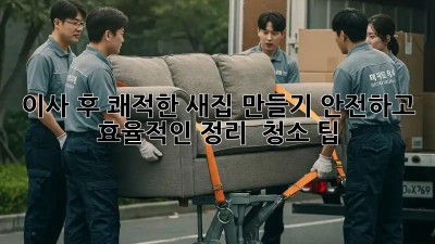 이사 후 쾌적한 새집 만들기: 안전하고 효율적인 정리 & 청소 팁